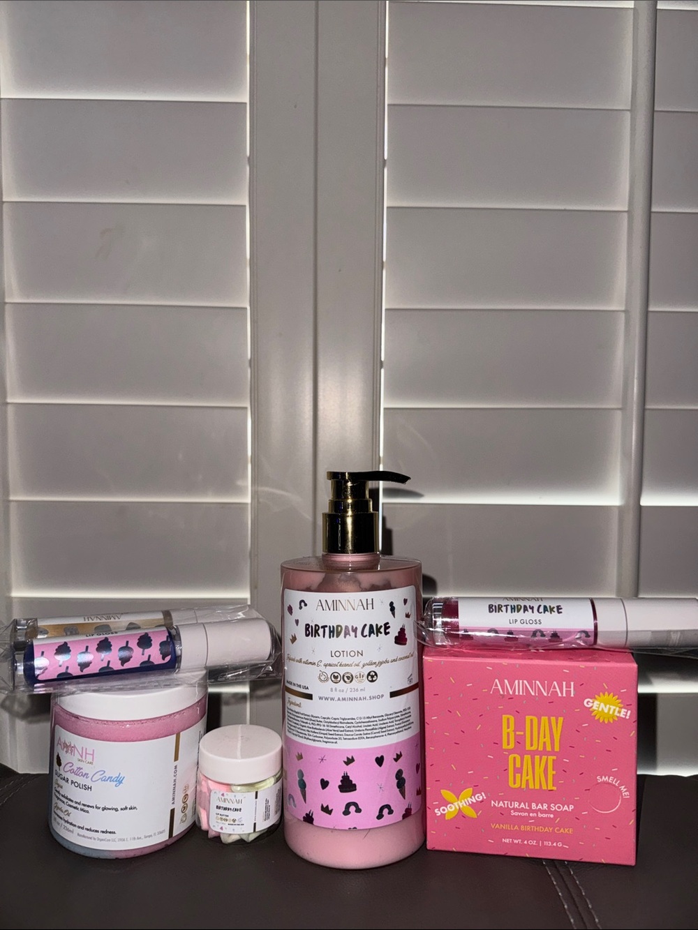 AMINNAH Birthday Cake & Cotton Candy Bath & Body Set - 🎂🍬